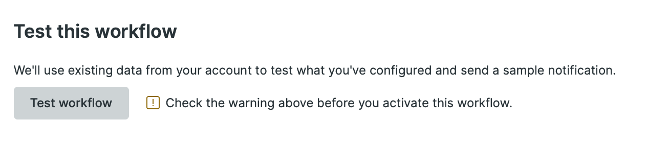 Test workflow button not working