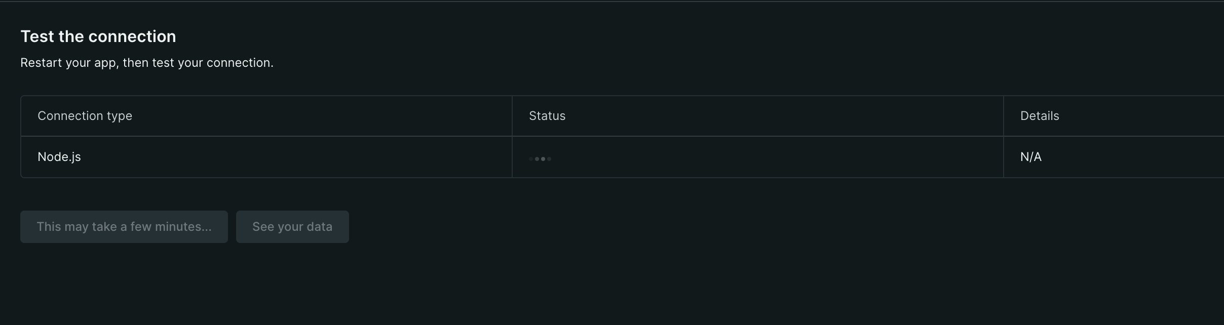 Test The Connection step not working with APM guided installation
